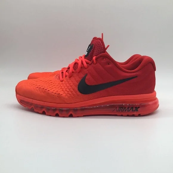 Nike Air Max 2017 Bright Crimson Red Black 849559-602 Men's Running size 10 - Picture 3 of 5